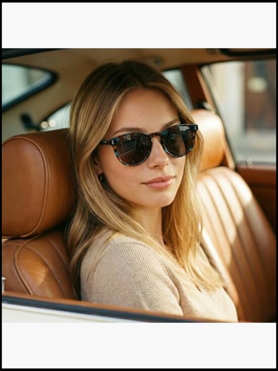 Acetate Polarized Sunglasses for Women Retro Square Sun Glasses UV400 main image 5